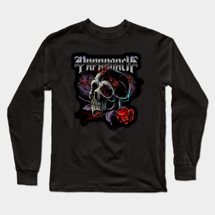 Skull and Flowers Of Papa Long Sleeve T-Shirt